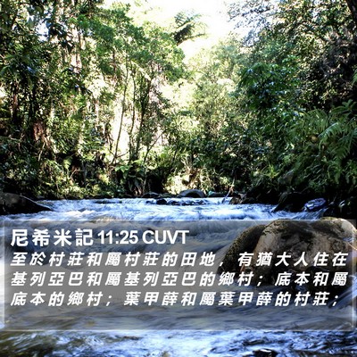尼 希 米 記 11:25 CUVT Bible Verse Image