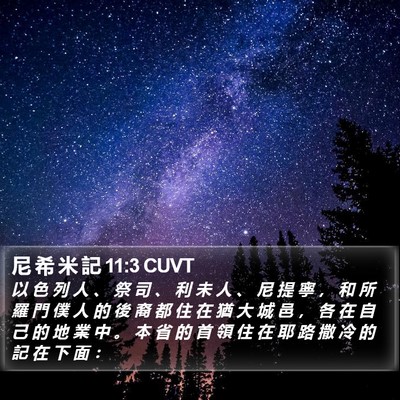 尼 希 米 記 11:3 CUVT Bible Verse Image