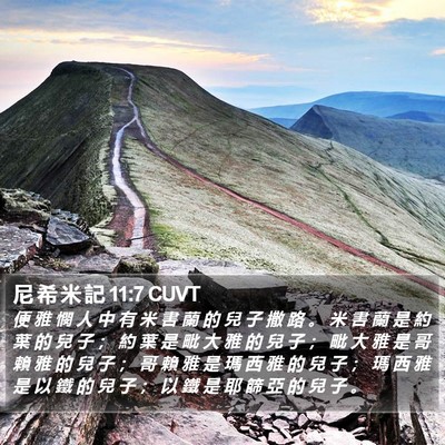 尼 希 米 記 11:7 CUVT Bible Verse Image