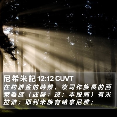 尼 希 米 記 12:12 CUVT Bible Verse Image