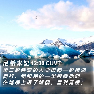 尼 希 米 記 12:38 CUVT Bible Verse Image