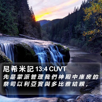 尼 希 米 記 13:4 CUVT Bible Verse Image