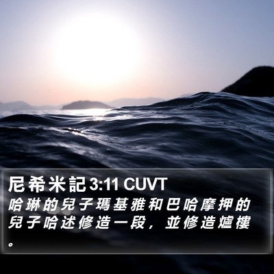 尼 希 米 記 3:11 CUVT Bible Verse Image