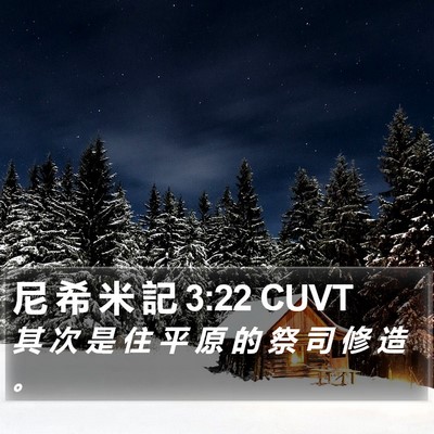 尼 希 米 記 3:22 CUVT Bible Verse Image