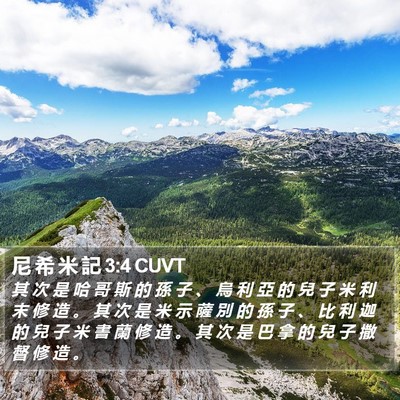 尼 希 米 記 3:4 CUVT Bible Verse Image