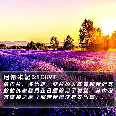 尼 希 米 記 6:1 CUVT Bible Verse Image