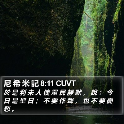 尼 希 米 記 8:11 CUVT Bible Verse Image