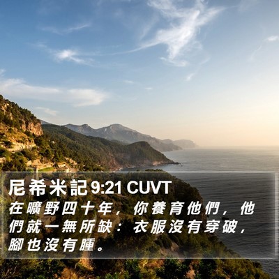 尼 希 米 記 9:21 CUVT Bible Verse Image