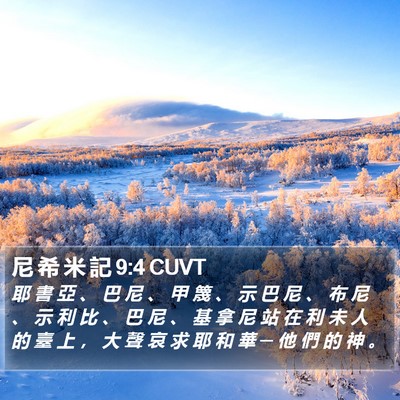 尼 希 米 記 9:4 CUVT Bible Verse Image