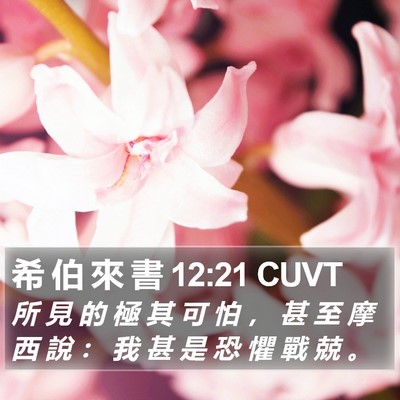 希 伯 來 書 12:21 CUVT Bible Verse Image