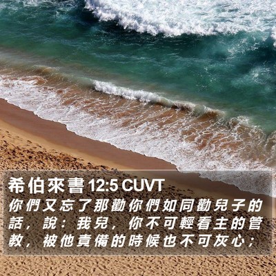 希 伯 來 書 12:5 CUVT Bible Verse Image
