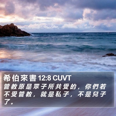 希 伯 來 書 12:8 CUVT Bible Verse Image
