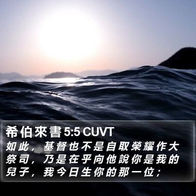 希 伯 來 書 5:5 CUVT Bible Verse Image