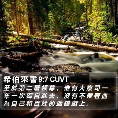 希 伯 來 書 9:7 CUVT Bible Verse Image