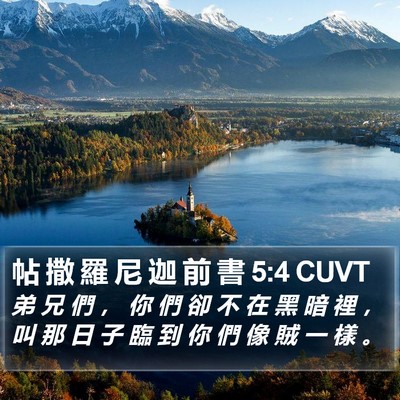 帖 撒 羅 尼 迦 前 書 5:4 CUVT Bible Verse Image