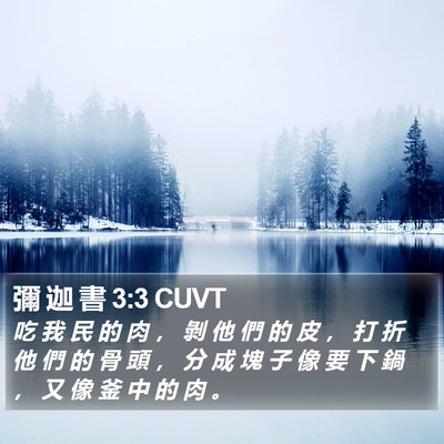 彌 迦 書 3:3 CUVT Bible Verse Image