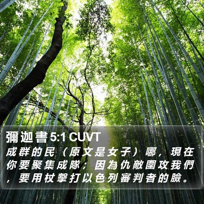 彌 迦 書 5:1 CUVT Bible Verse Image