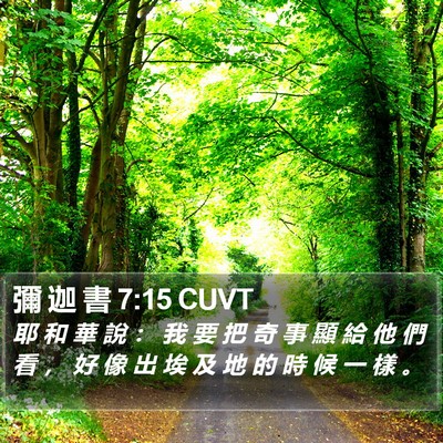 彌 迦 書 7:15 CUVT Bible Verse Image