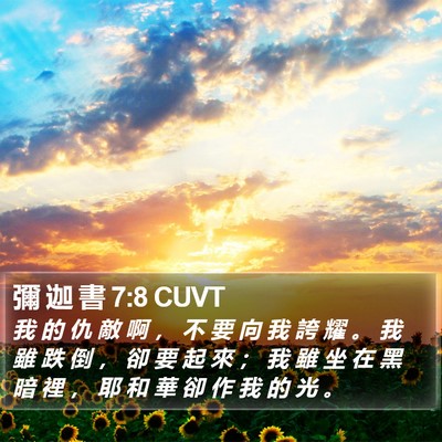 彌 迦 書 7:8 CUVT Bible Verse Image
