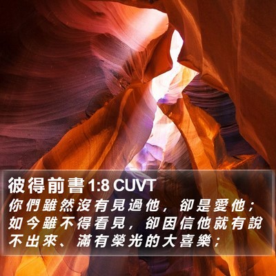 彼 得 前 書 1:8 CUVT Bible Verse Image