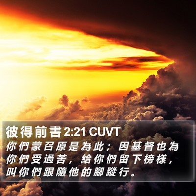 彼 得 前 書 2:21 CUVT Bible Verse Image