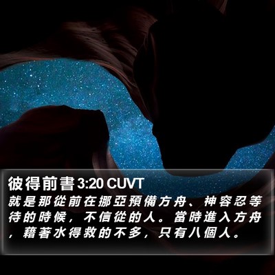 彼 得 前 書 3:20 CUVT Bible Verse Image
