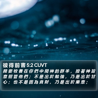 彼 得 前 書 5:2 CUVT Bible Verse Image