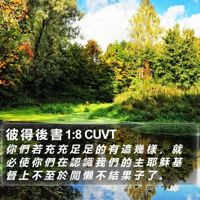 彼 得 後 書 1:8 CUVT Bible Verse Image