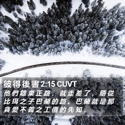 彼 得 後 書 2:15 CUVT Bible Verse Image