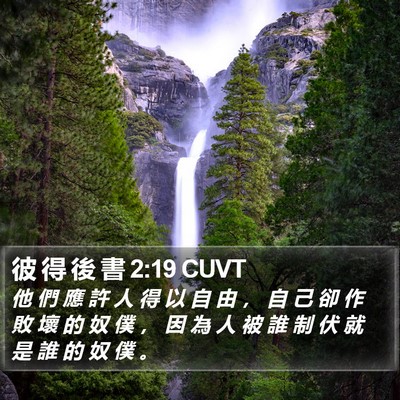 彼 得 後 書 2:19 CUVT Bible Verse Image