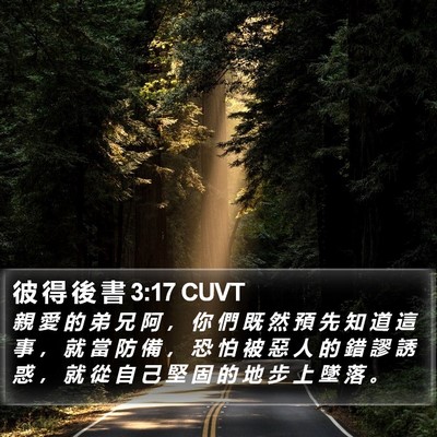 彼 得 後 書 3:17 CUVT Bible Verse Image
