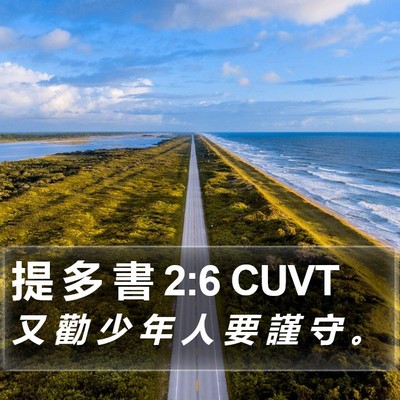 提 多 書 2:6 CUVT Bible Verse Image
