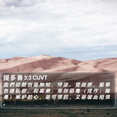 提 多 書 3:3 CUVT Bible Verse Image