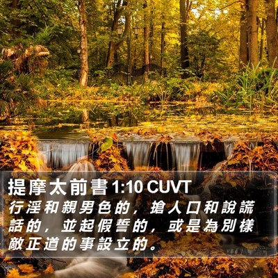 提 摩 太 前 書 1:10 CUVT Bible Verse Image
