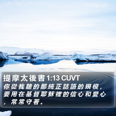 提 摩 太 後 書 1:13 CUVT Bible Verse Image