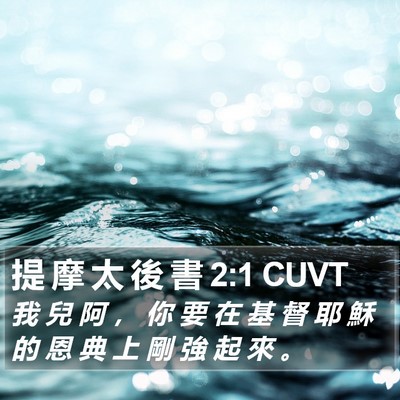 提 摩 太 後 書 2:1 CUVT Bible Verse Image