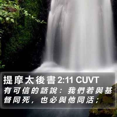 提 摩 太 後 書 2:11 CUVT Bible Verse Image