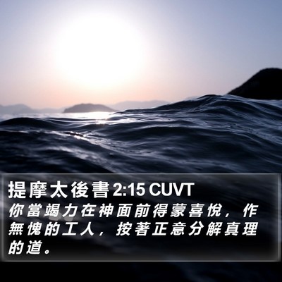 提 摩 太 後 書 2:15 CUVT Bible Verse Image