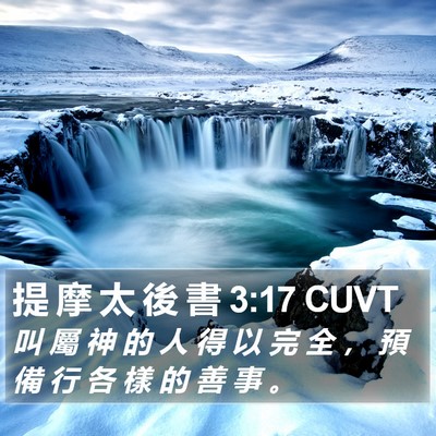 提 摩 太 後 書 3:17 CUVT Bible Verse Image