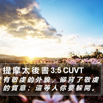 提 摩 太 後 書 3:5 CUVT Bible Verse Image