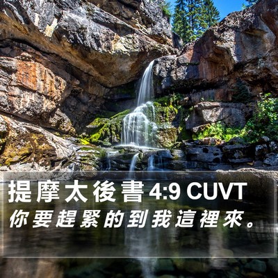 提 摩 太 後 書 4:9 CUVT Bible Verse Image
