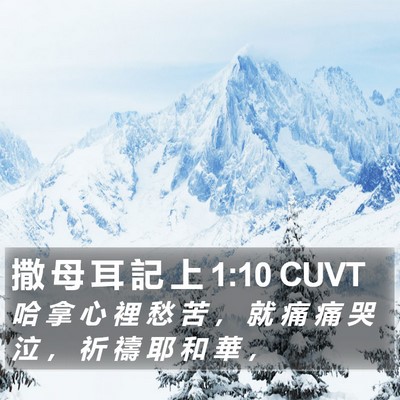 撒 母 耳 記 上 1:10 CUVT Bible Verse Image