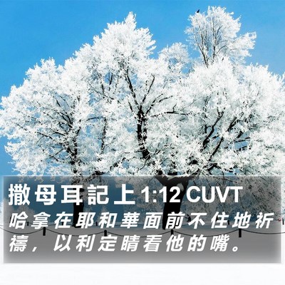 撒 母 耳 記 上 1:12 CUVT Bible Verse Image
