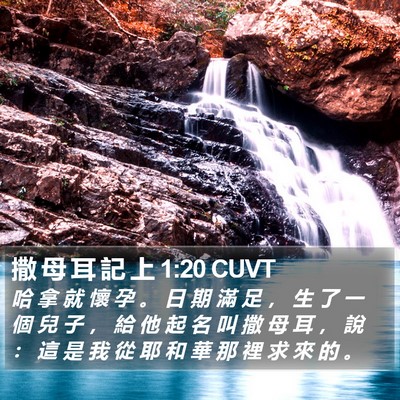 撒 母 耳 記 上 1:20 CUVT Bible Verse Image