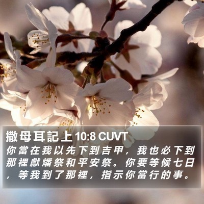 撒 母 耳 記 上 10:8 CUVT Bible Verse Image