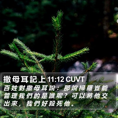 撒 母 耳 記 上 11:12 CUVT Bible Verse Image