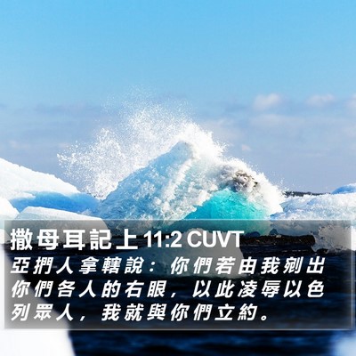 撒 母 耳 記 上 11:2 CUVT Bible Verse Image