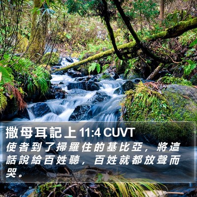 撒 母 耳 記 上 11:4 CUVT Bible Verse Image