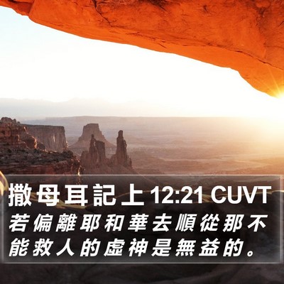 撒 母 耳 記 上 12:21 CUVT Bible Verse Image