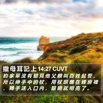 撒 母 耳 記 上 14:27 CUVT Bible Verse Image